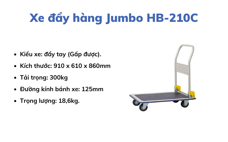 Xe đẩy hàng Jumbo HB-210C