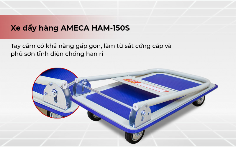 Xe đẩy hàng sàn thép Ameca HAM-150S