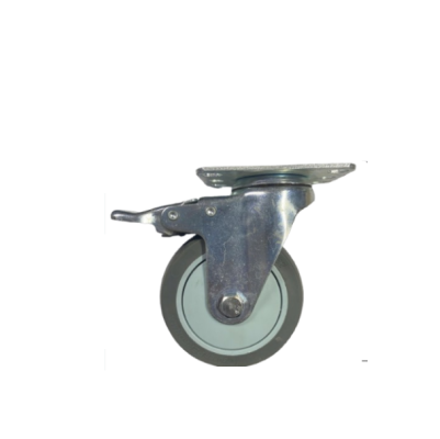 Bánh xe TPR xám D125 xoay khóa
