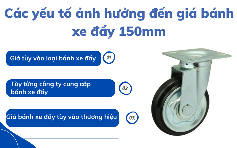 giá bánh xe đẩy 150mm