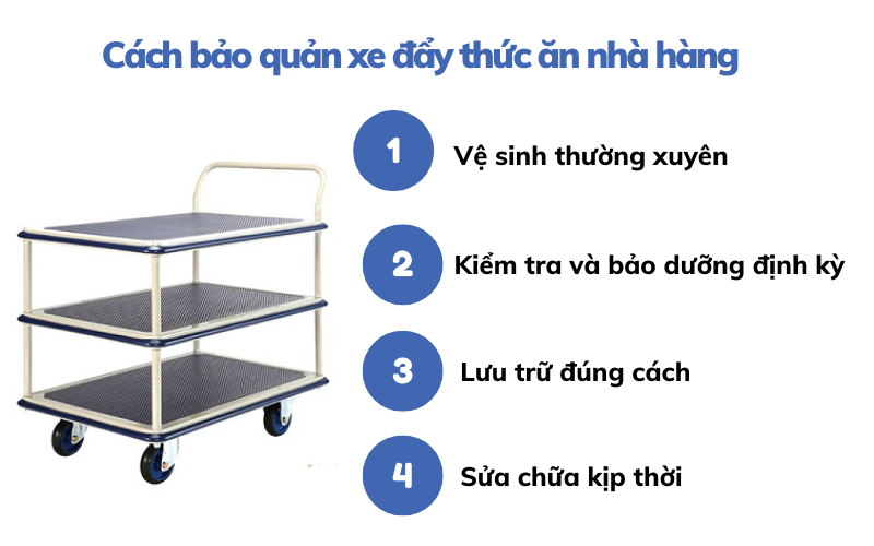 xe đẩy thức ăn nhà hàng