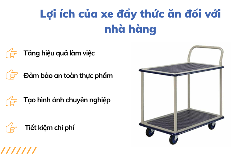 xe đẩy thức ăn nhà hàng