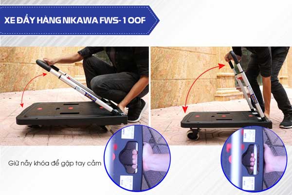 Xe đẩy sàn nhựa 100kg Nikawa FWS-100F