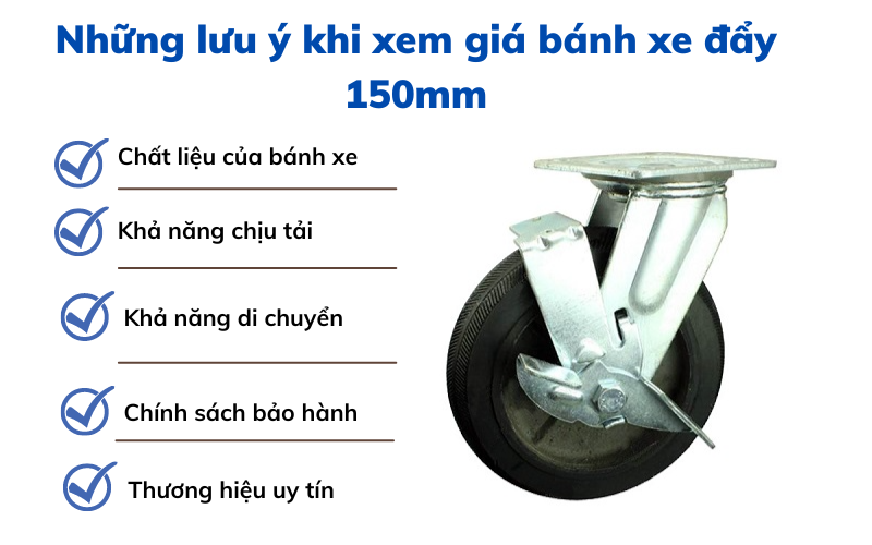 giá bánh xe đẩy 150mm