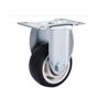 Bánh xe PVC thông hoa đen D75 dẫn hướng