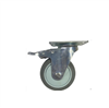 Bánh xe TPR xám D125 xoay khóa