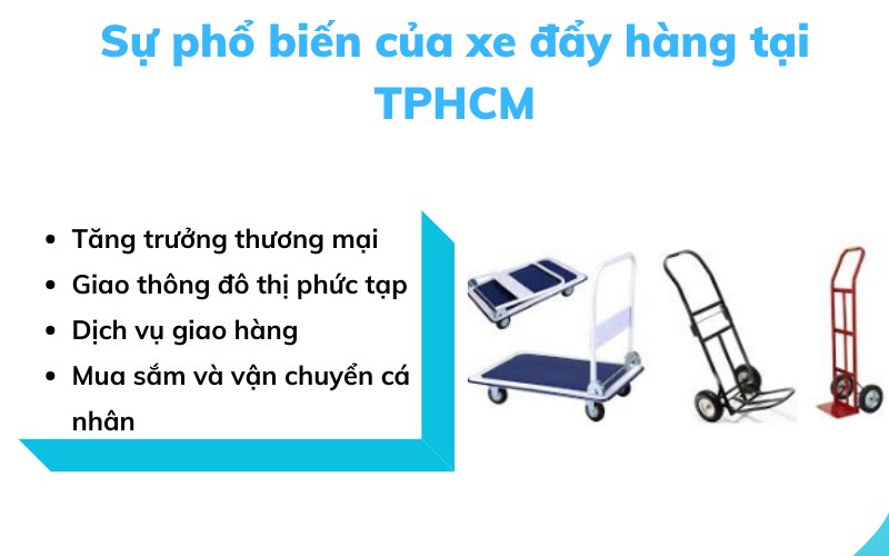 Sự phổ biến của xe đẩy hàng tại TPHCM