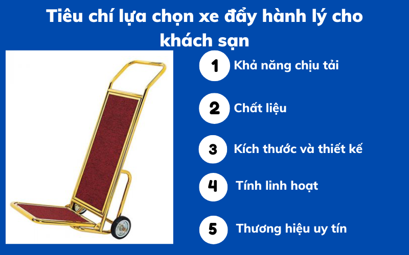 xe đẩy hành lý khách sạn